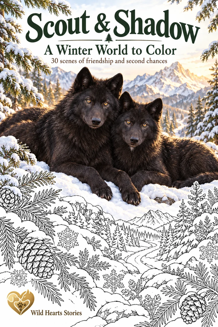Scout & Shadow: A Winter World to Color